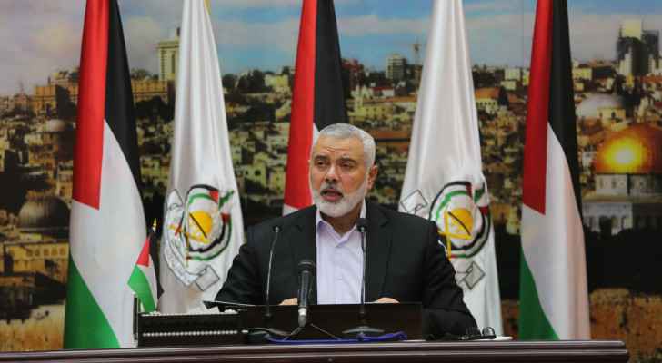 Hamas’ Politburo Chief Ismail Haniyeh in a press conference. (File photo: Getty Images) 
