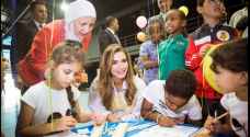 Queen Rania Attends Festival Launch as Part of Campaign to Reduce Violence against Children