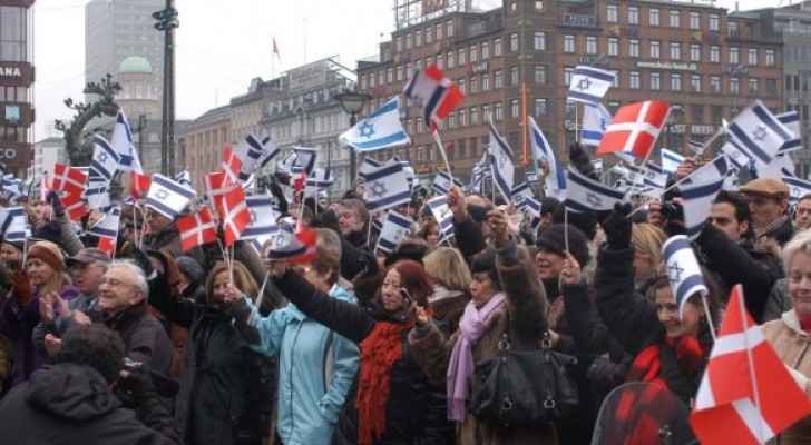 Pro-Israel demonstrations in Denmark. 