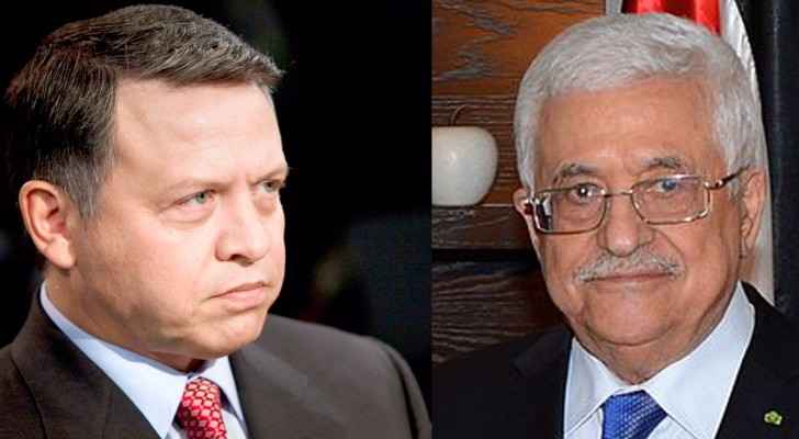 King Abdullah and Abbas spoke in a phone call  today. (Photo courtesy of Petra) 