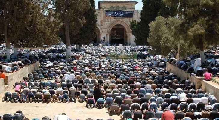 These were the first Friday prayers to be held in Al Aqsa Mosque without any conflict with Israeli forces.
