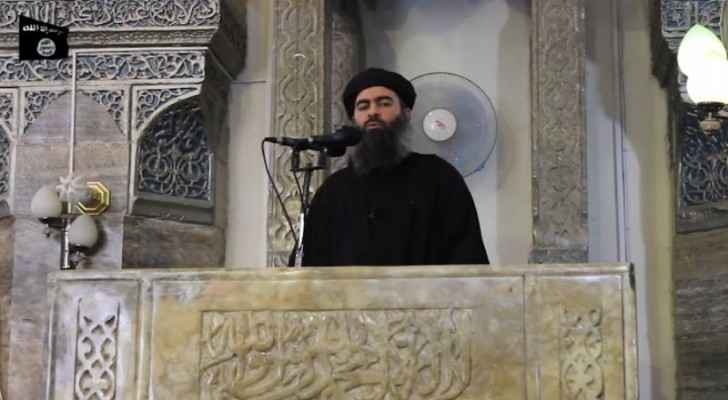 The elusive Abu Bakr Al Baghdadi in one of his rare appearances.