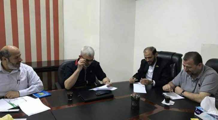 Hamas and Fatah representatives meet in Cairo for reconciliation talks. (Twitter)
