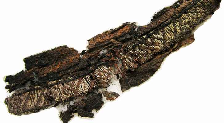 A tablet woven band, from a Viking burial site. (Annika Larsson)