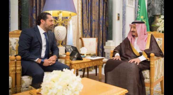 Hariri with the Custodian of the Two Holy Mosques. (Twitter)