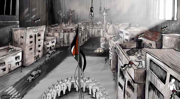 Palestinian Cartoonist Mohammed Sabaaneh cartoon.