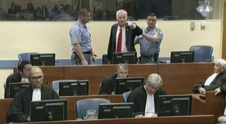 Ratko Mladic began shouting at the judges before his sentence was read out. 