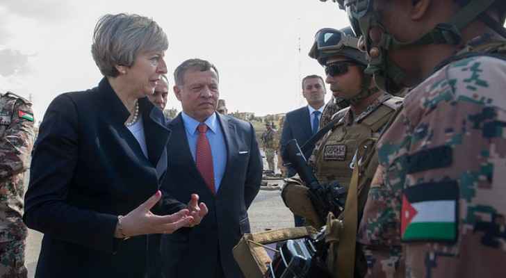 Prime minister Theresa May with King Abdullah II in April 2017 (10 Downing Street)