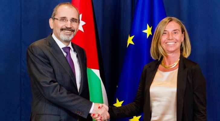 Press conference by Federica Mogherini and Ayman Safadi. (Youtube) 