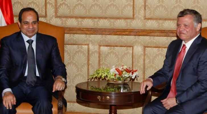 Egyptian President Abdul Fattah called Jordan’s King Abdullah II on Sunday. 