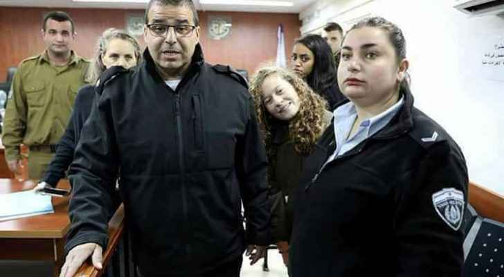 Ahed during her Monday's hearing in the court. (Facebook: Bassem Tamimi-Ahed's Father)