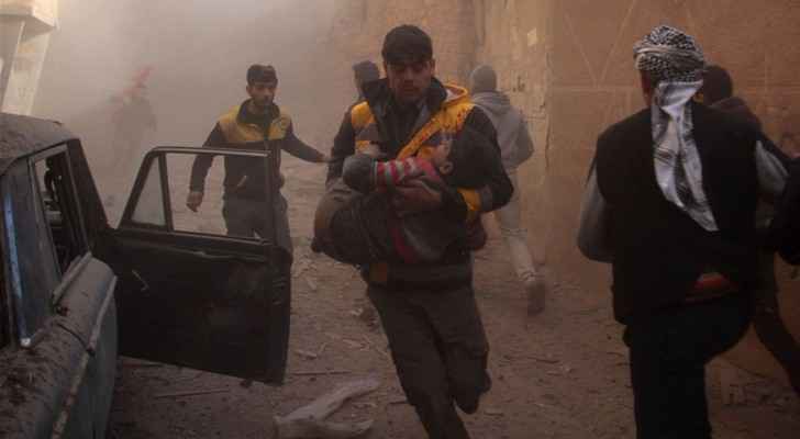 The White Helmets, the Syrian Civil Defence, are evacuating victims in Douma, Eastern Ghouta. (TheWhiteHelmets)