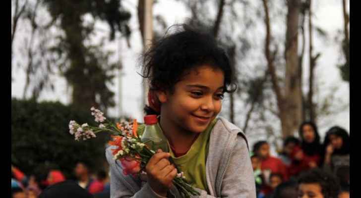 A little girl celebrates Sham El Nessim festival in Egypt. (Twitter)
