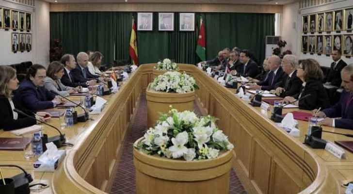 The Spanish delegation in the Upper House of Parliament (Petra news agency)