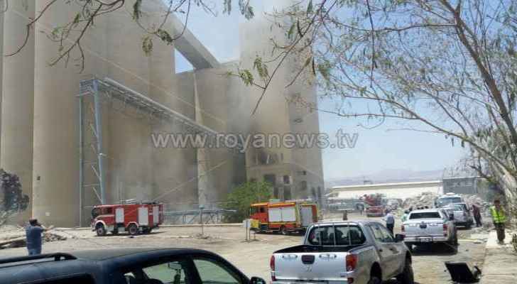 The fire in Aqaba's old port silos has been extinguished. 