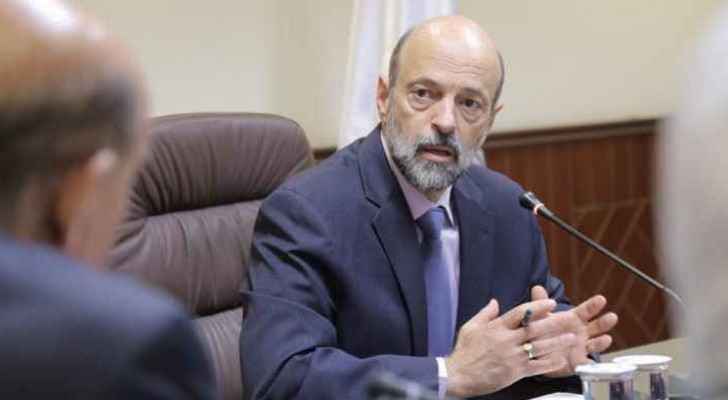 PM Omar Razzaz during the meeting.