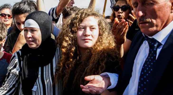 Ahed Tamimi makes her way home