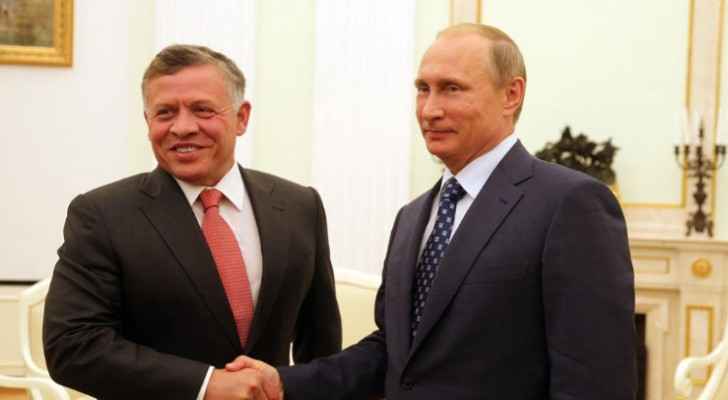 His Majesty King Abdullah and Russian President Vladimir Putin (Archive)