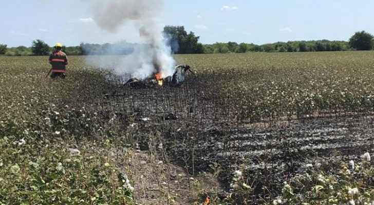 Helicopter crashed over a cotton field, East Williamson County, Texas