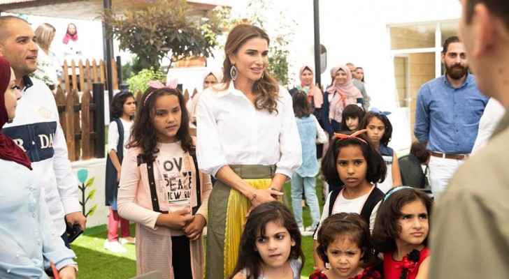 Queen Rania visits King Abdullah II Ibn Al Hussein Orphanage