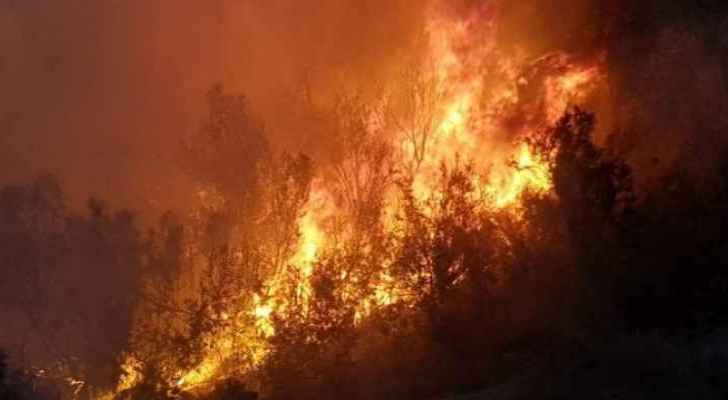 Egyptian village Al-Rashda in the New Valley Governorate on fire