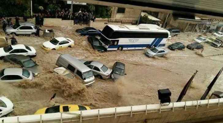 Amman was flooded by heavy rainfall in 2015. (Roya)