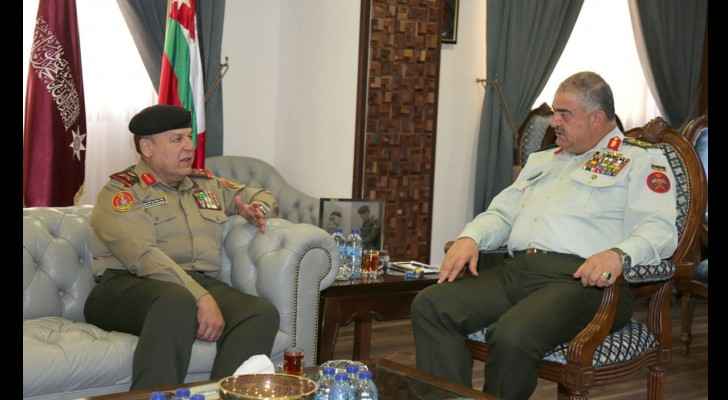 Part of the meeting between Lit. Gen. Freihat and Maj. Gen. Shammari.
