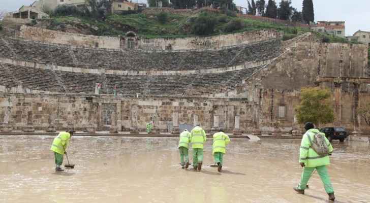 GAM pumps out floodwaters at Roman Theater in Downtown