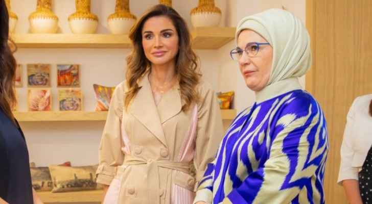 Photos: Queen Rania meets with Turkish First Lady Emine Erdoğan in Amman