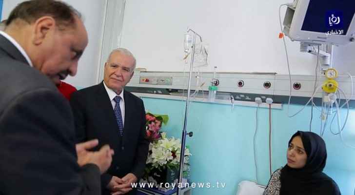 Interior Minister visits physically abused Doctor 'Rawan Sami' at Prince Hamza Hospital
