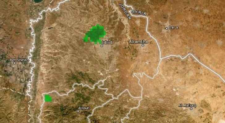Areas in northern parts of Jordan witness rainfall