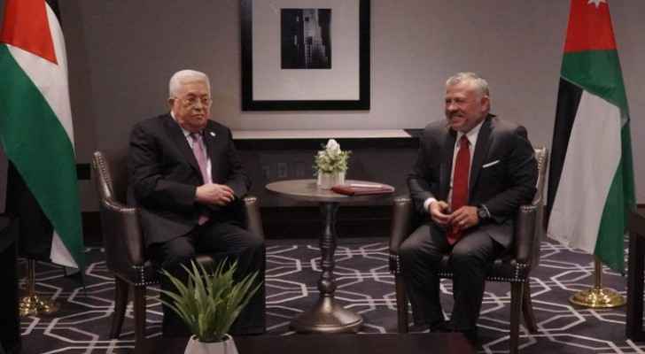King meets Palestinian president in New York