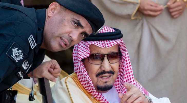 Saudi Arabia's King Salman with his bodyguard