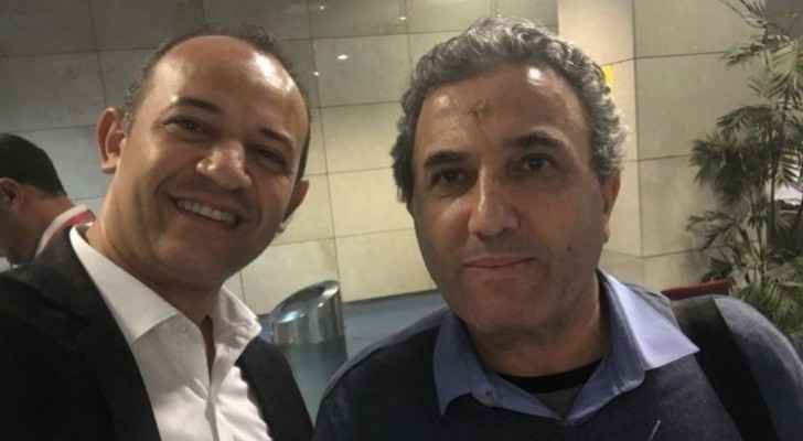 Abdulrahman Salem and representative of the Jordanian Embassy at Cairo Airport