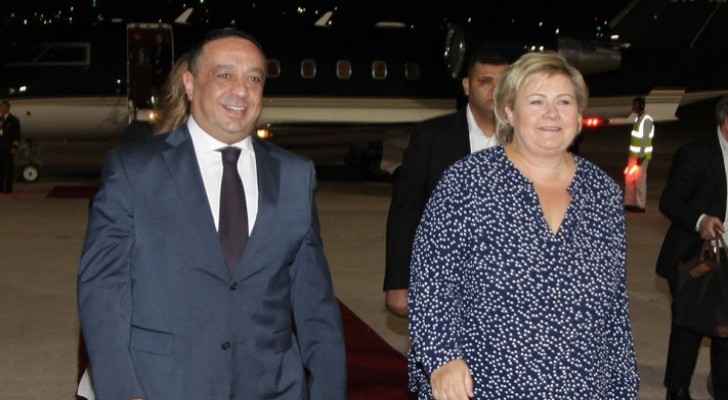 Norwegian PM arrives in Amman