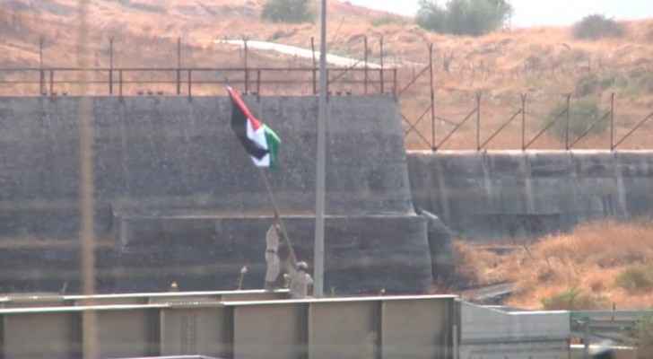 Photos: JAF raise Jordanian flag in Al-Baqoura area