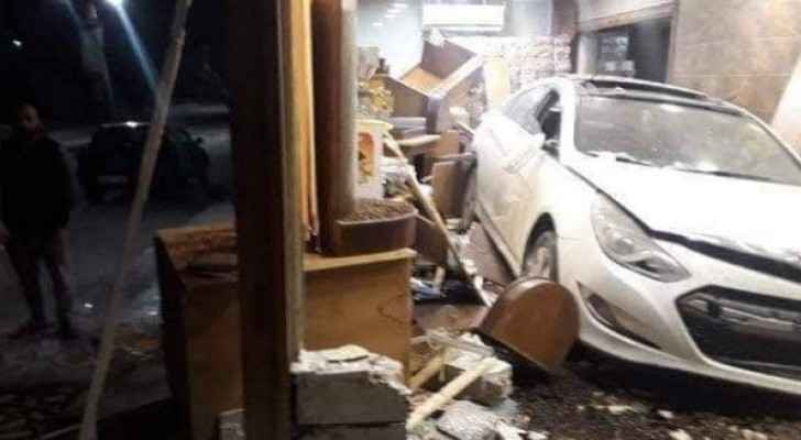 Car crashes into coffee roastery in Irbid