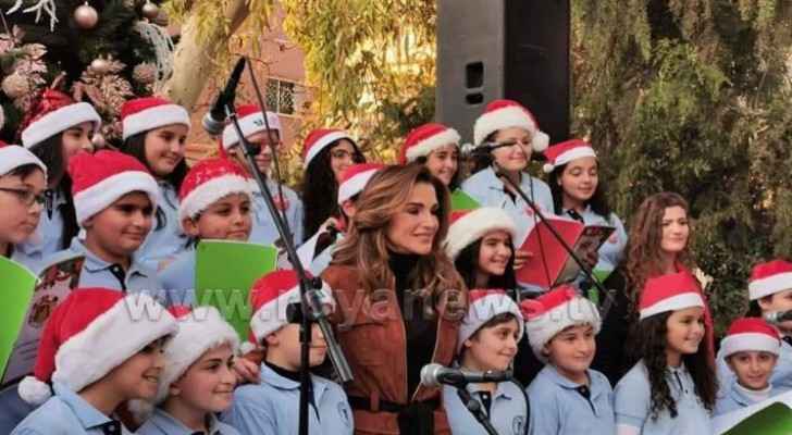 Queen Rania takes part in Christmas festivities in Fuheis