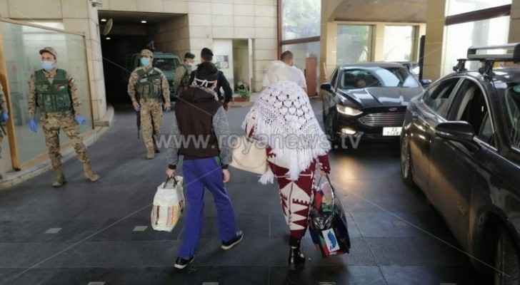 291 people quarantined at a hotel in Amman shall be tested tomorrow to be discharged