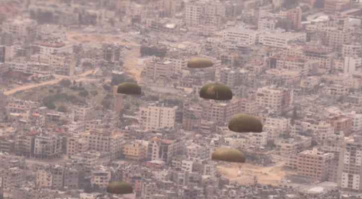 Jordanian Armed Forces conduct eight humanitarian airdrops to north Gaza