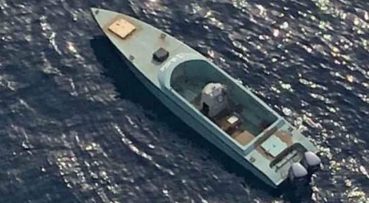 Image of a suspected Houthi suicide drone boat (2018) (Photo: Saudi coalition forces)