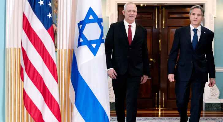 US Secretary of State Antony Blinken meets with “Israeli” War Cabinet member Benny Gantz (June 3, 2021) (Washington, DC.) (Photo:AFP)