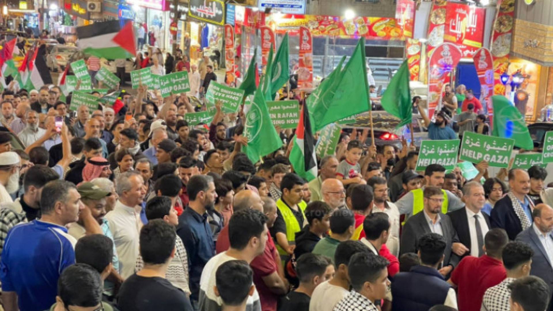 Protests in Amman, Zarqa, Salt in support of Gazans