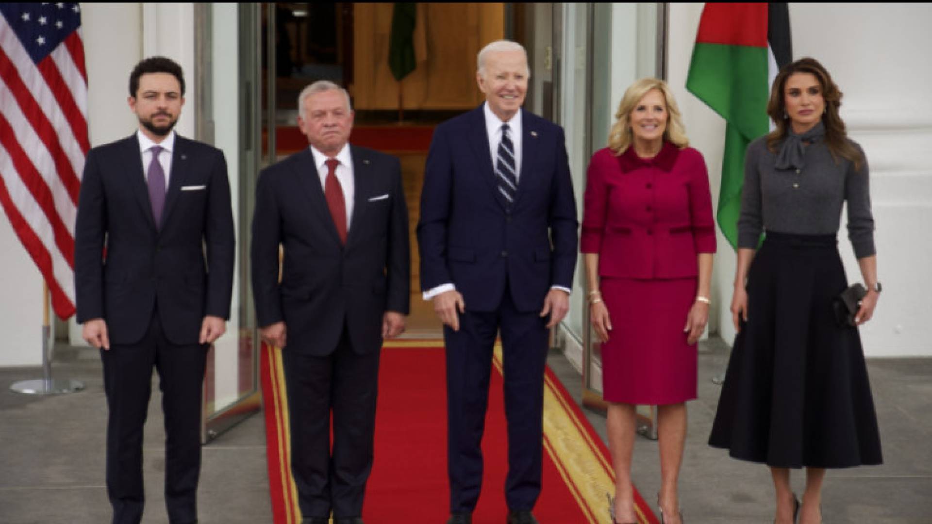 King meets US president, urges end to war on Gaza