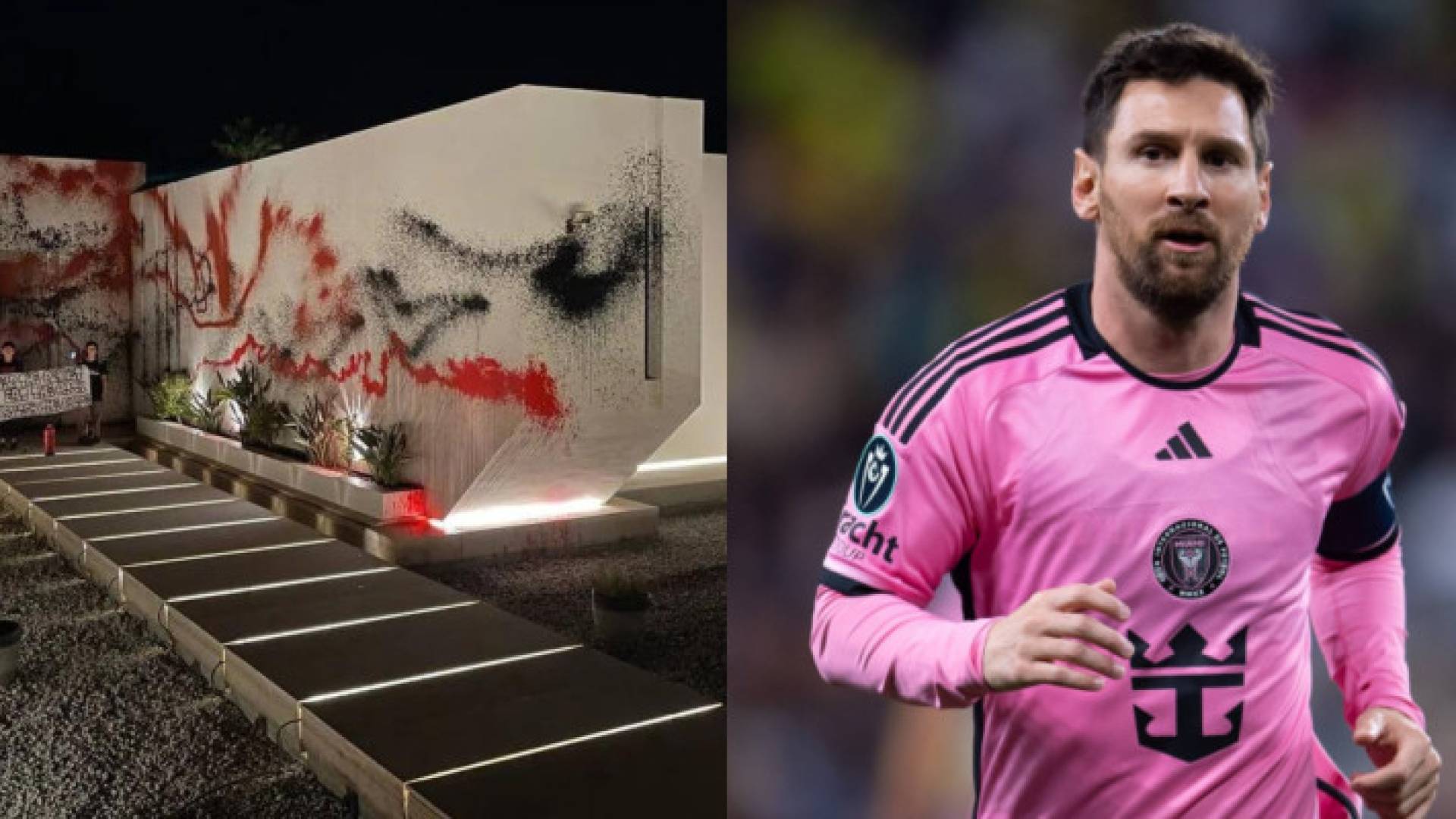 Climate activists spray paint Messi's mansion in Ibiza