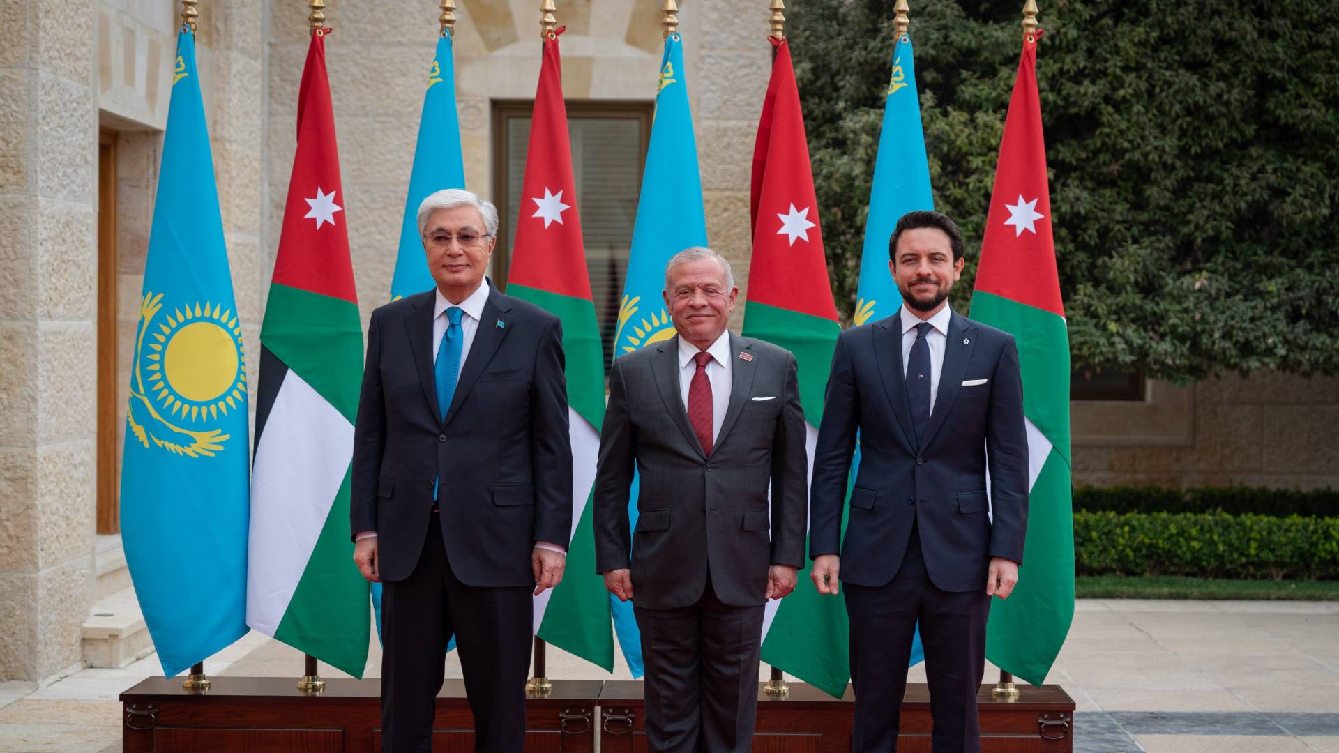 VIDEO: King Abdullah II, Crown Prince Hussein receive Kazakhstan’s President