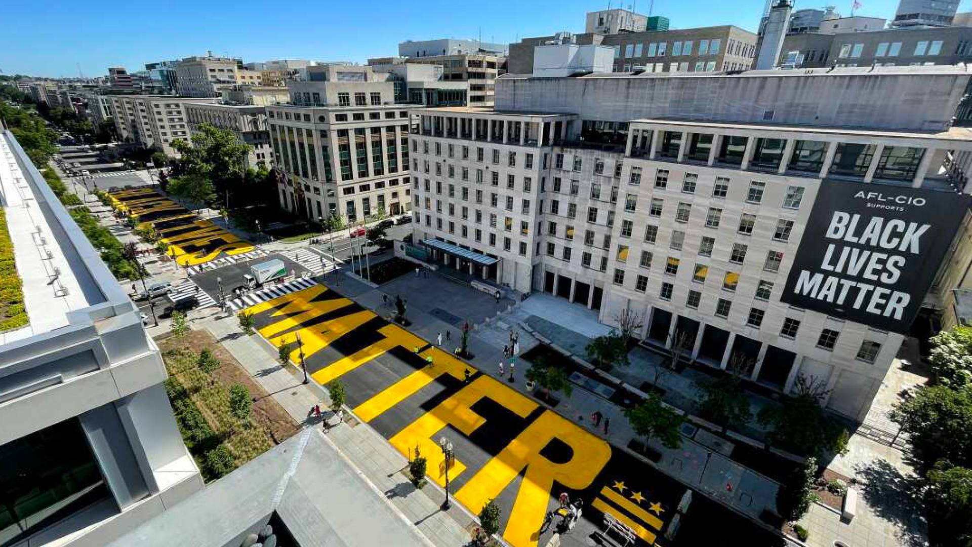 Washington begins removing ‘Black Lives Matter’ plaza