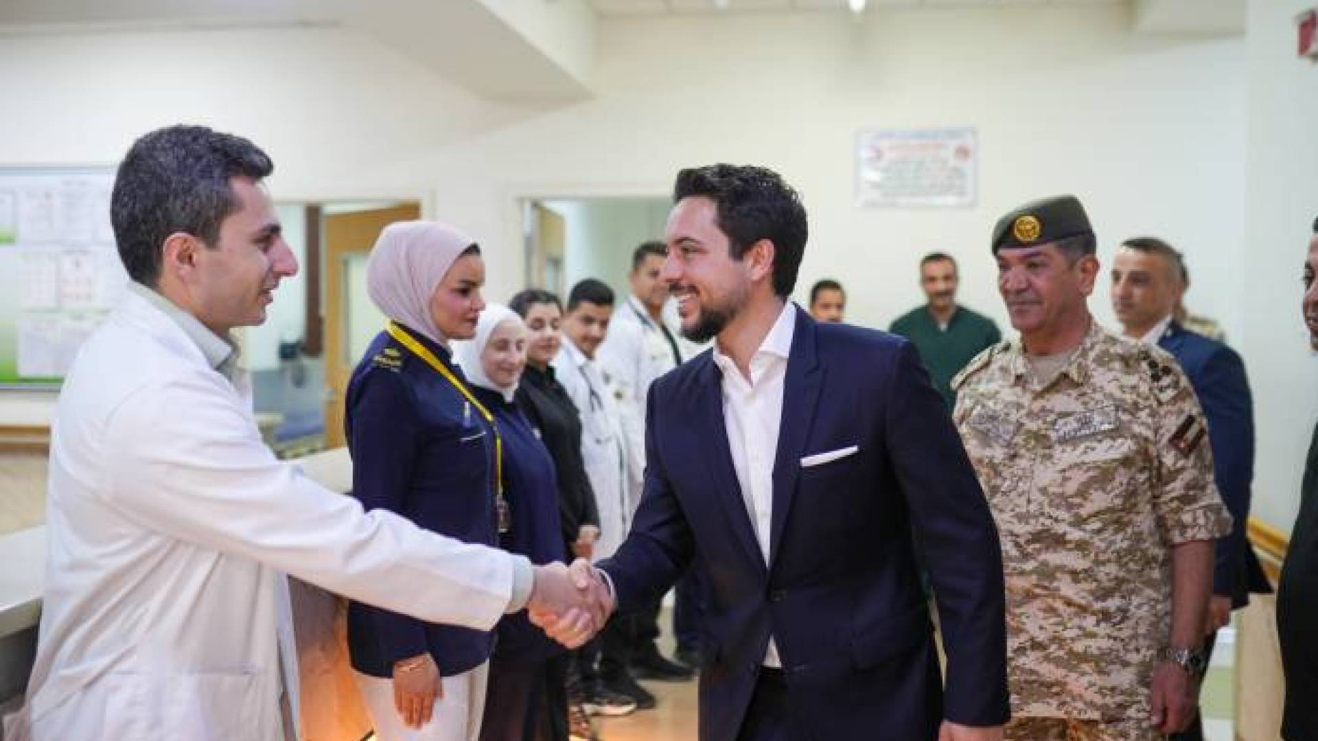 Photos: Crown prince visits Prince Hashim Hospital, extends Eid greetings