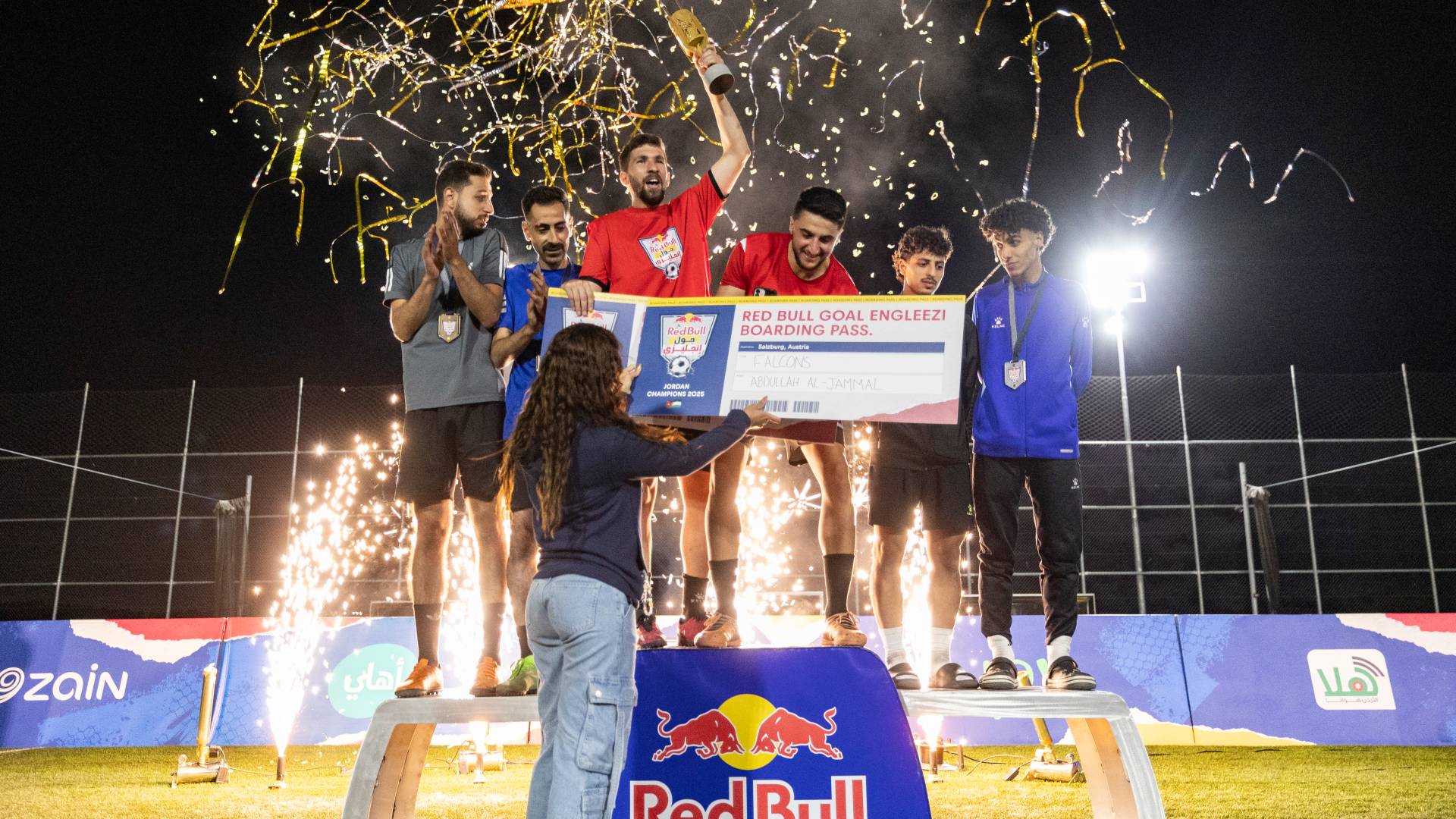 Team “FALCONS” takes crown as champions of Red Bull Goal Engleezi in Jordan