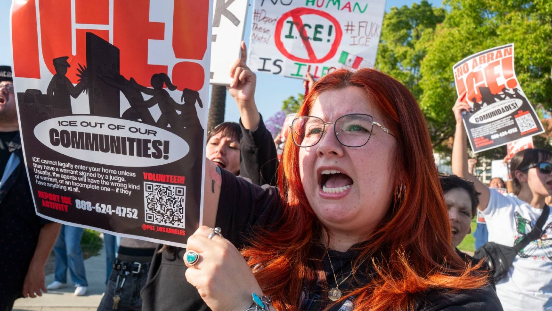 What other US cities joined LA's immigration protests?